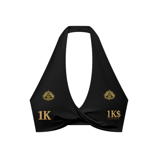 Luxury lingerie ,Halter bra,Women’s fashion ,1k lingerie ,Designer inspired,Black gold lingerie